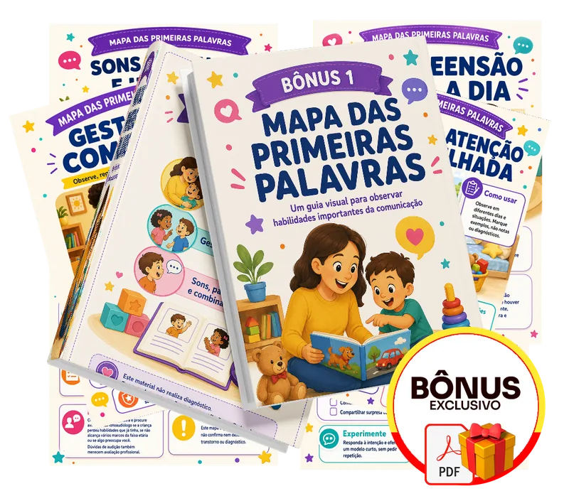 Bônus incluso no plano completo do 50 brincadeiras destravar fala