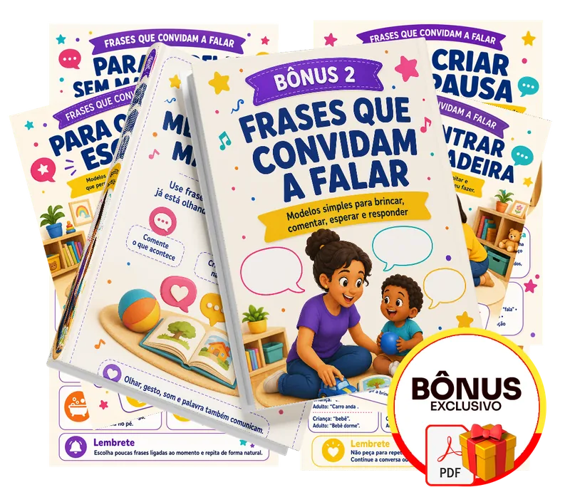 Bônus incluso no plano completo do 50 brincadeiras destravar fala
