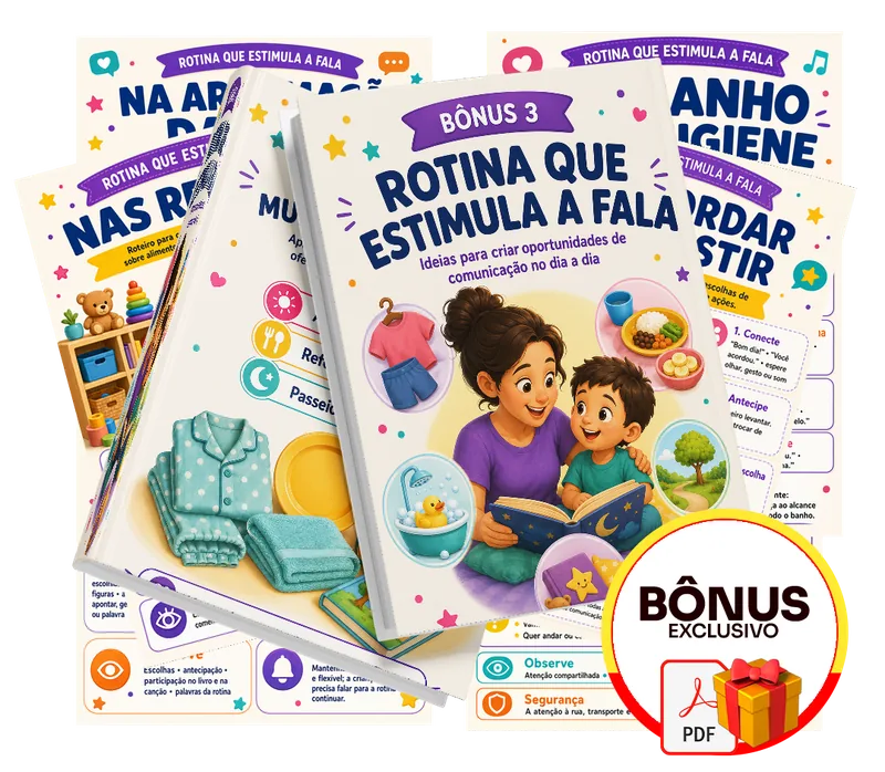 Bônus incluso no plano completo do 50 brincadeiras destravar fala